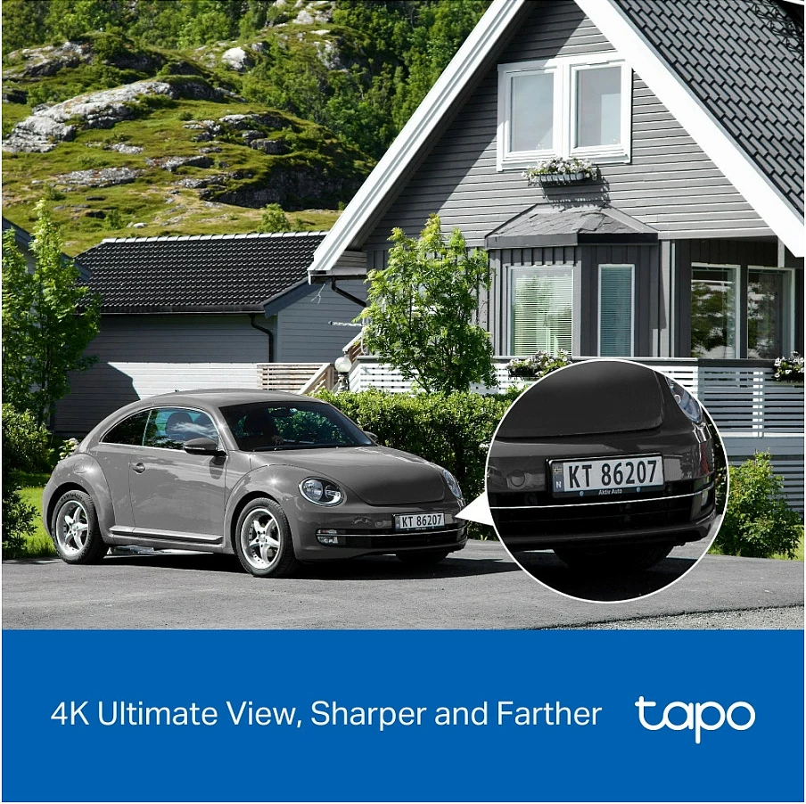 Kamerë sigurie TP-Link Tapo 4K 8MP Pan/Tilt, bateri 10000mAh, panel solar, IP65, e bardhë