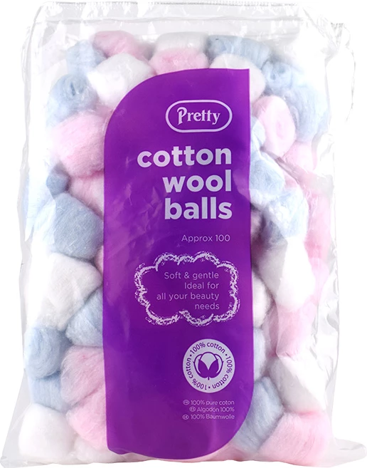 Pretty Color Cotton Balls - 100