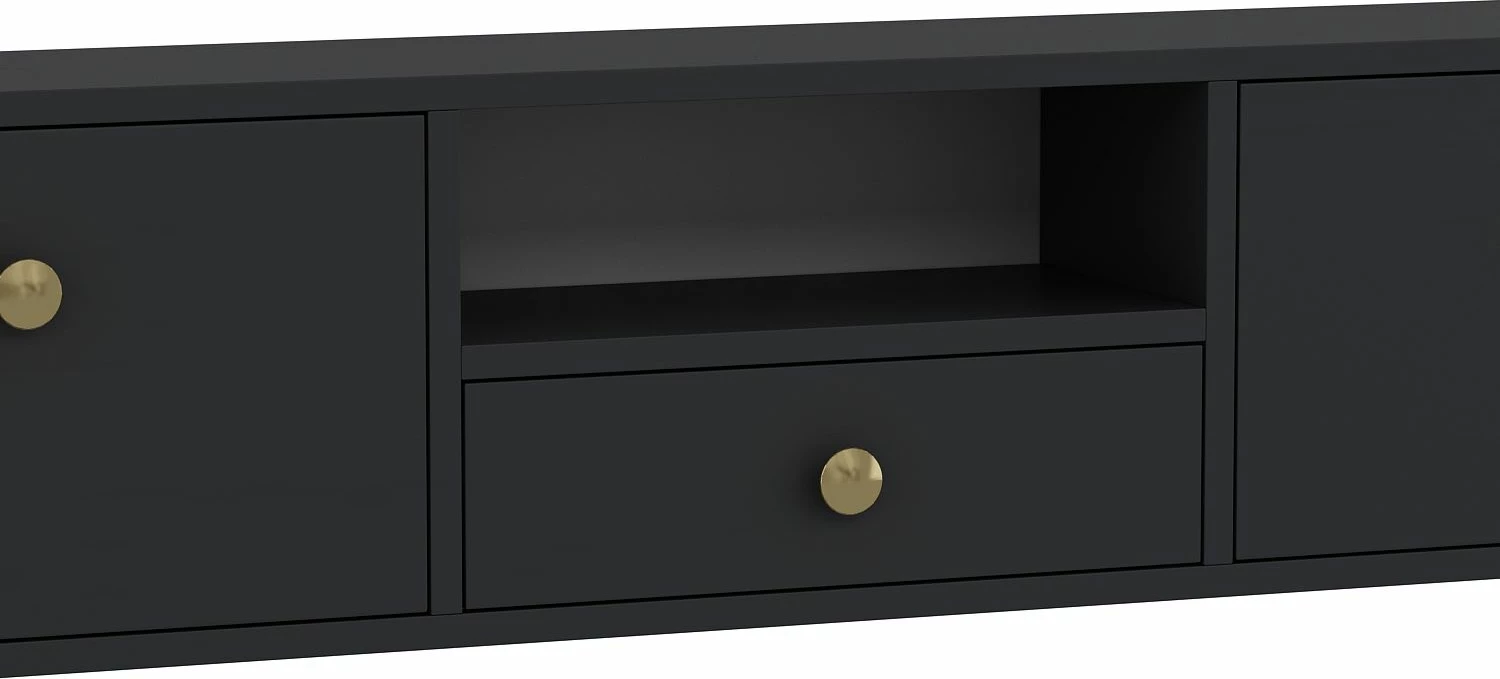 Komodë TV Skye Decor, 1301-DROP-1, antracit, ari