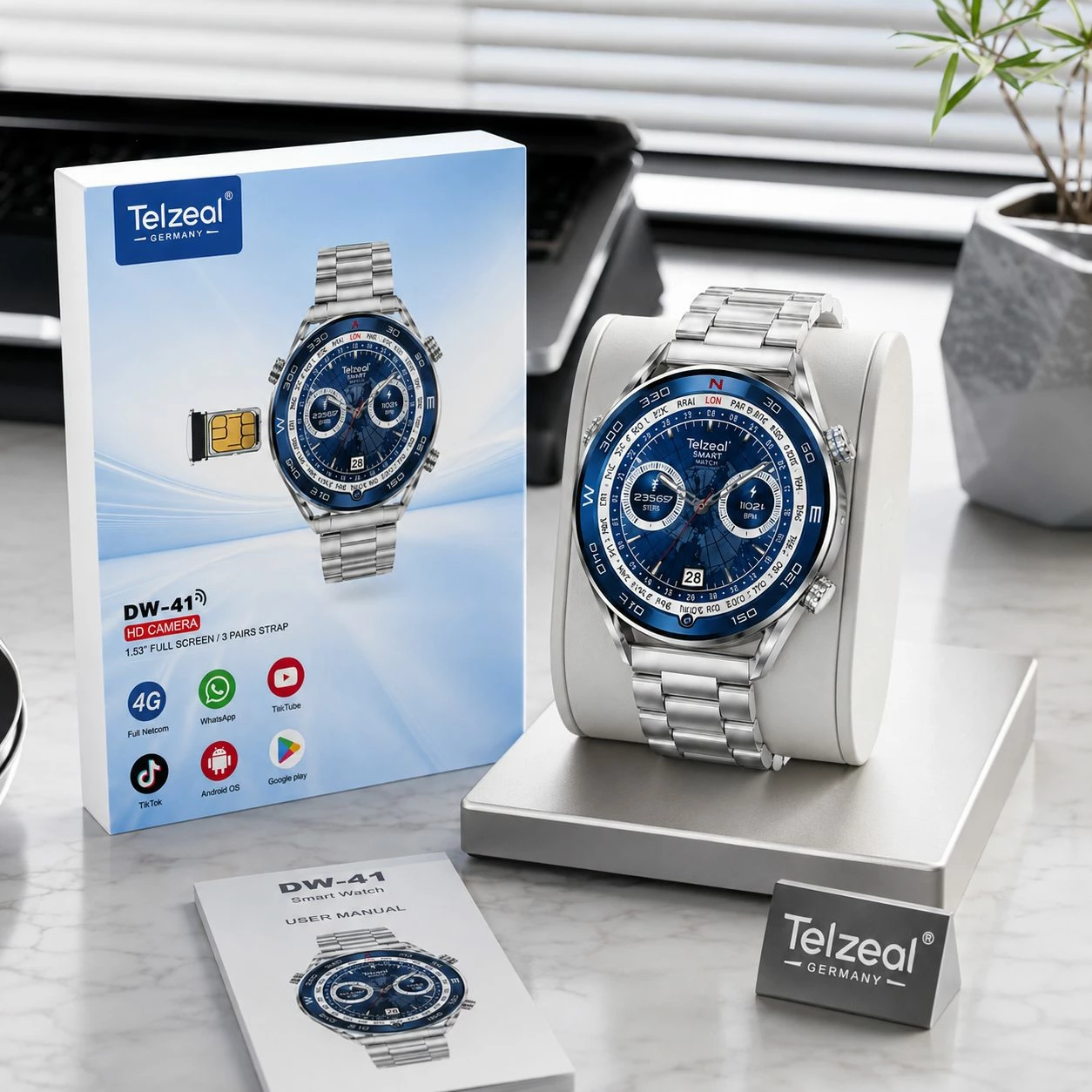 Orë Smart Telzeal DW-41 me ekran HD dhe modalitete sportive