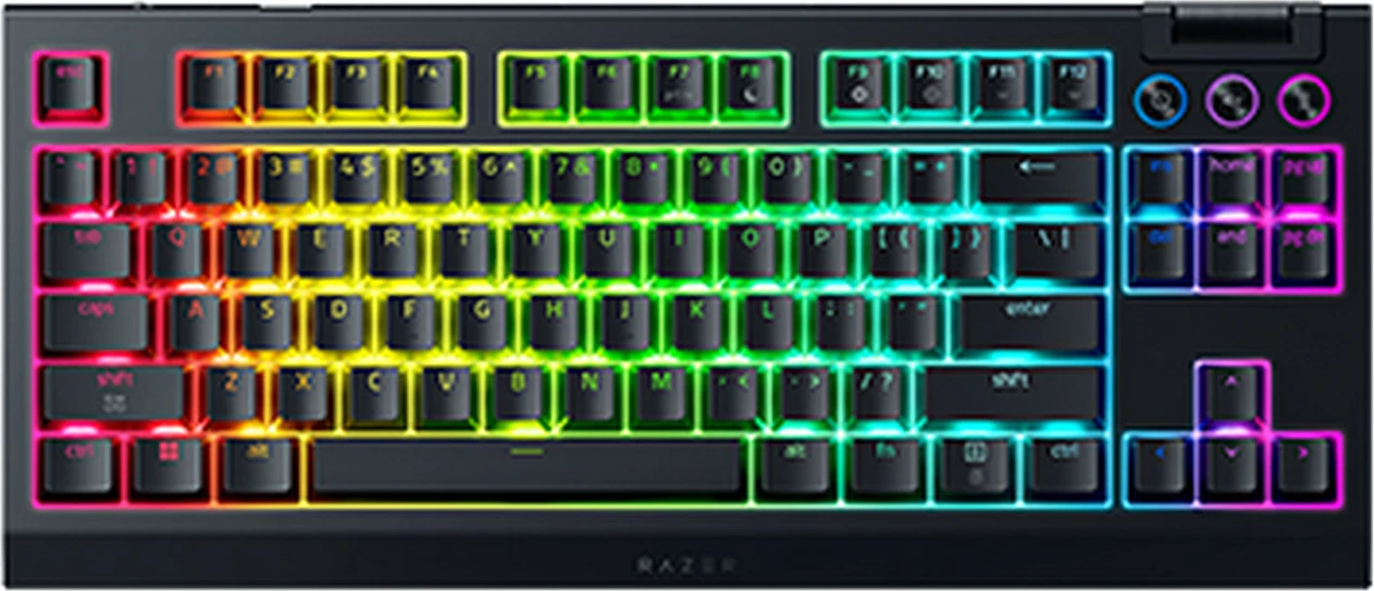 Tastierë mekanike Razer BlackWidow V4 Tenkeyless HyperSpeed, RGB, Wired/Wireless, Layout gjerman, e zezë