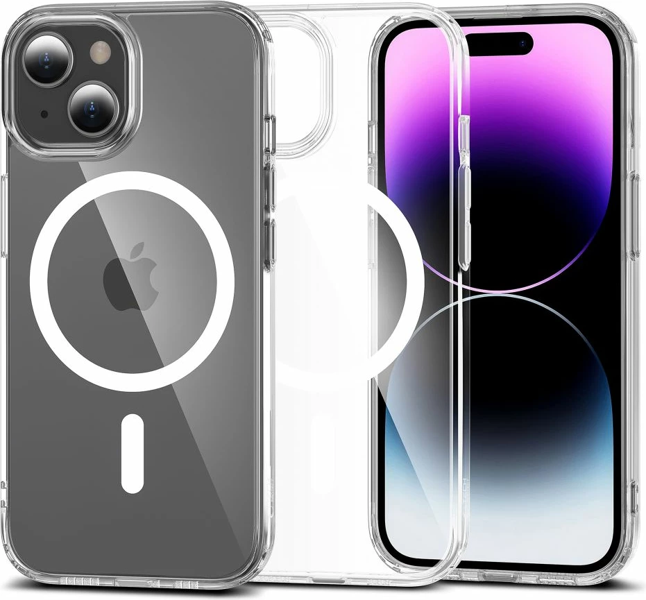 Mbështjellës Tech-Protect FlexAir Hybrid MagSafe për iPhone 15, Transparent