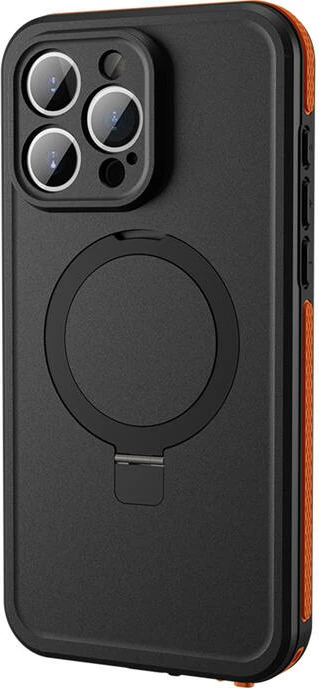 Mbështjellës i papërshkueshëm nga uji, Telesin P4-WTP-01, për iPhone 15 Pro Max, IP68, MagSafe, 2-në-1 mbajtës magnetik