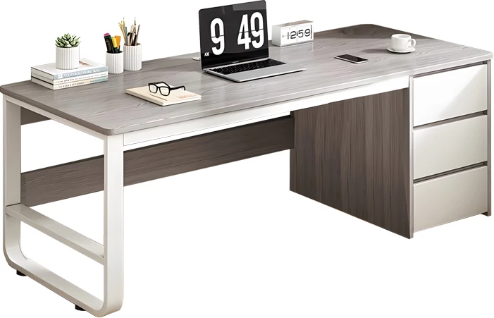 Tavolinë Salto me sirtar-MDF natyrale-bardhë 120x48x74cm