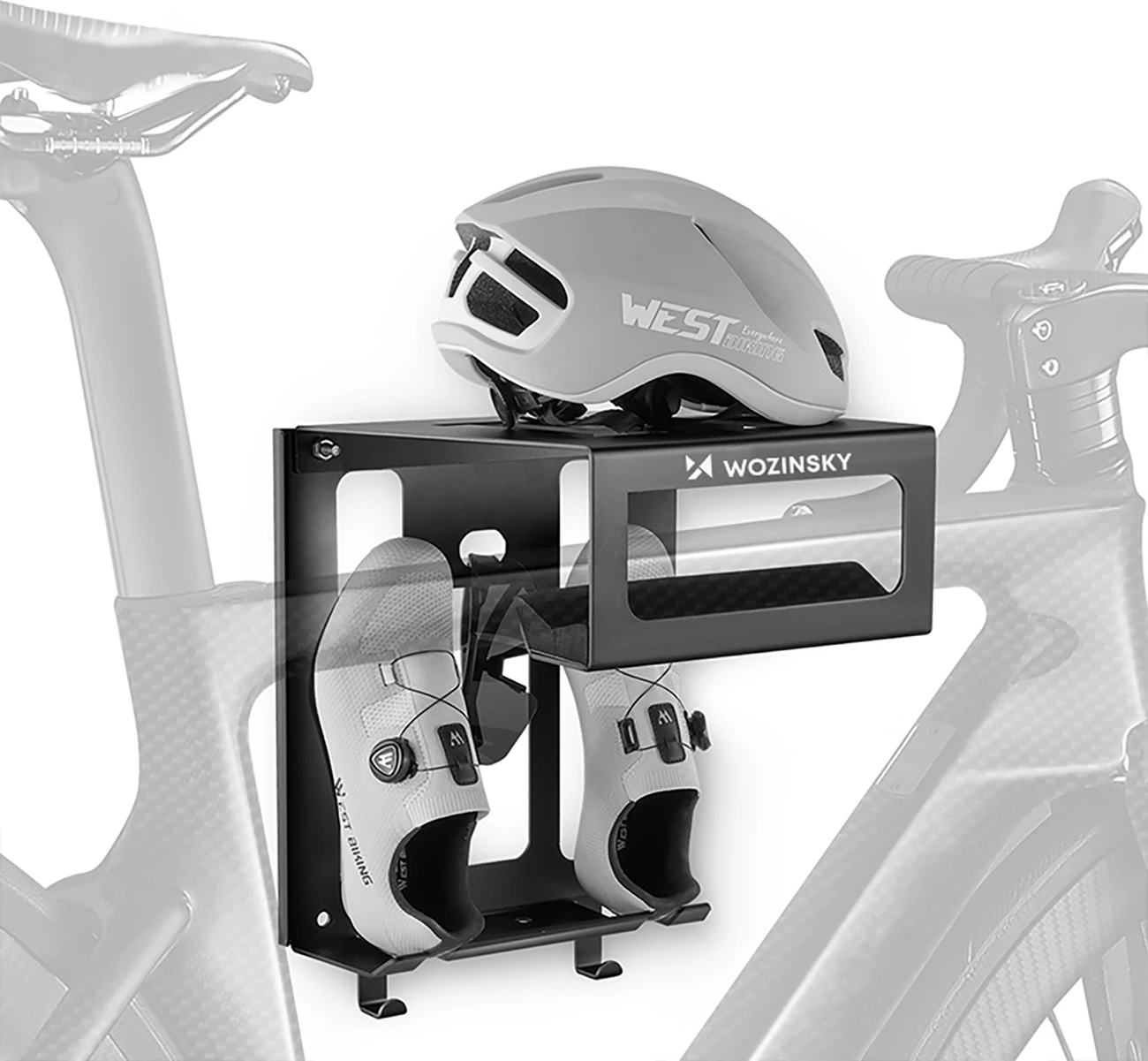 mbajtëse muri për biçikletë Wozinsky WSW-01S, deri 25 kg, me komplet montimi, e zezë