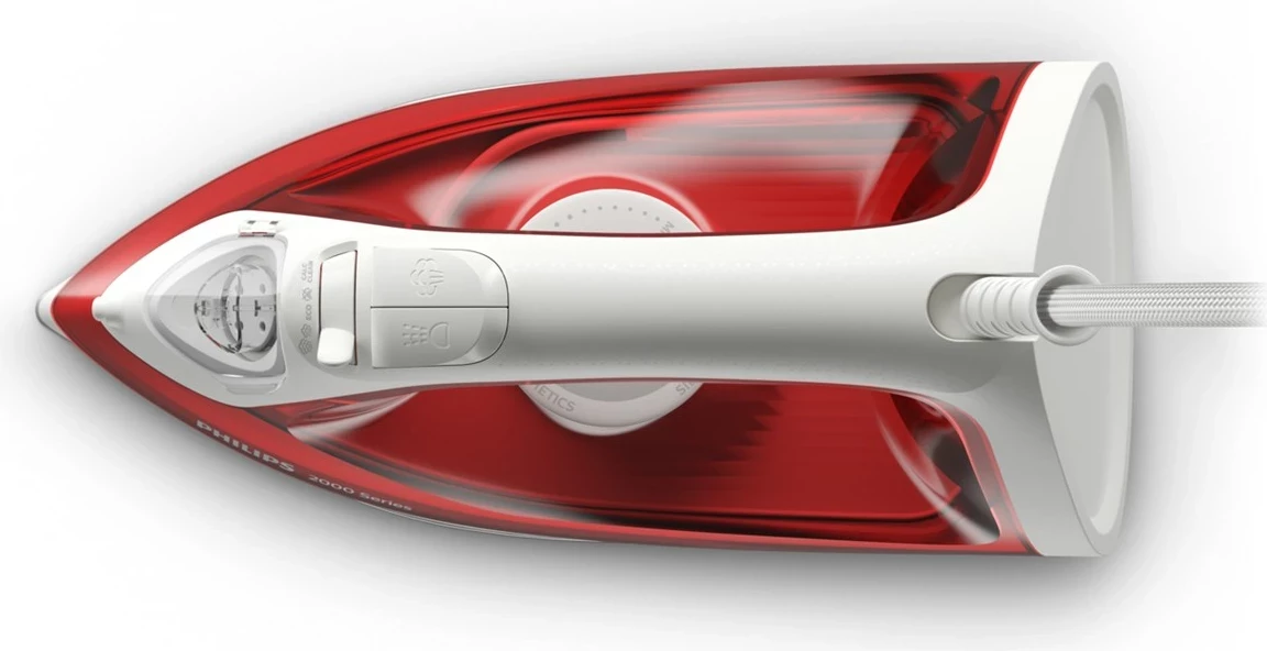 Hekur me avull Philips DST 2010/40, 2000 W, Taban jo ngjitës, Kuq, Bardhë
