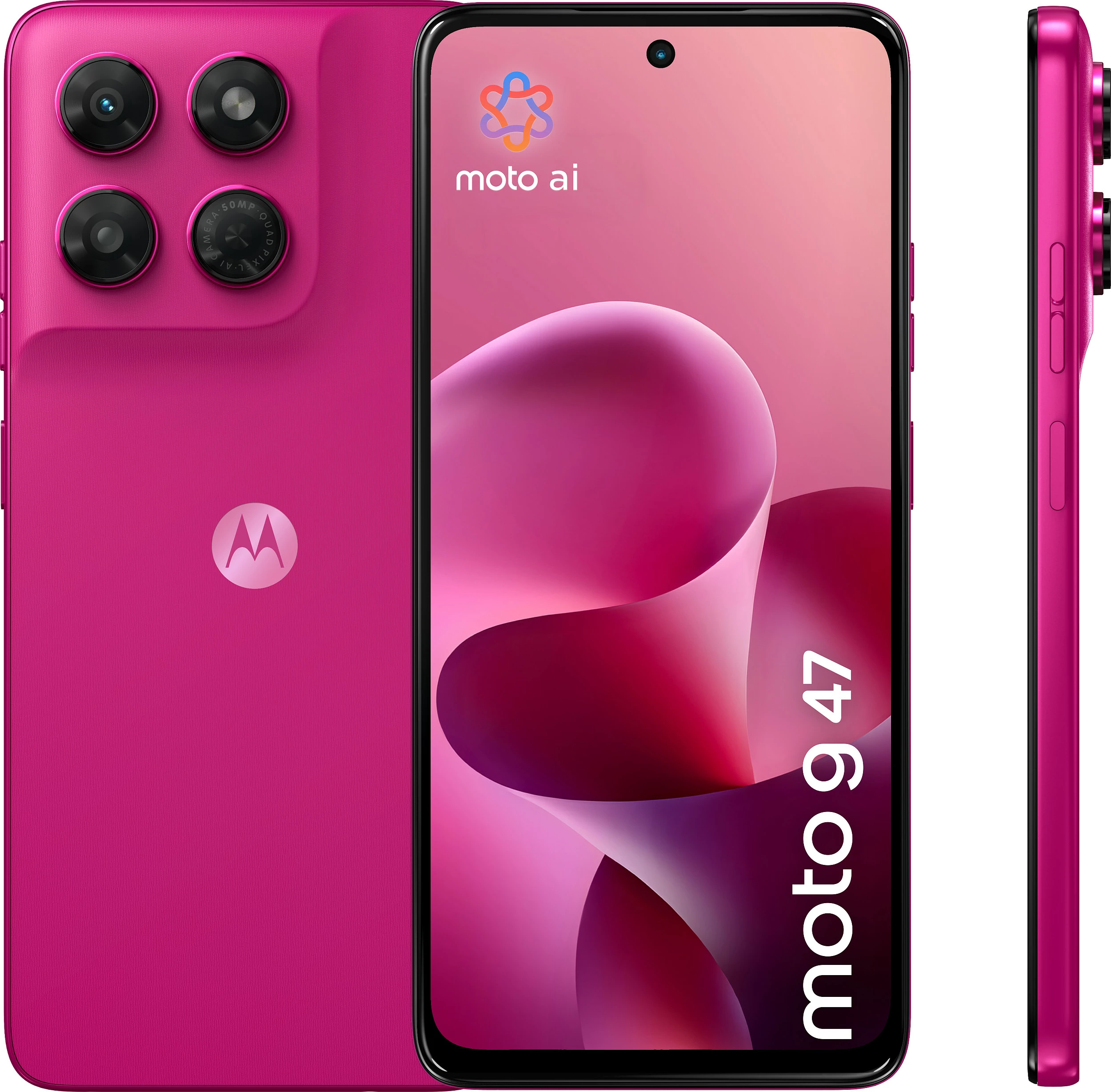 Celular Motorola Moto G47, 8GB RAM, 128GB, fuchsia red