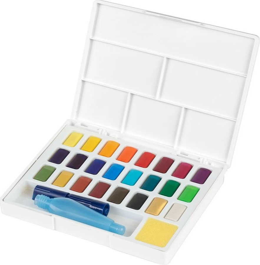 Set akuarele Faber-Castell 169724, 24 ngjyra, brush i përfshirë, multikolor