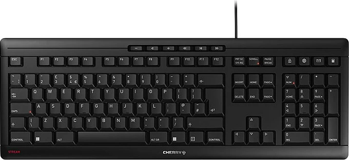 Tastierë Cherry Stream, USB, QWERTY, e zezë