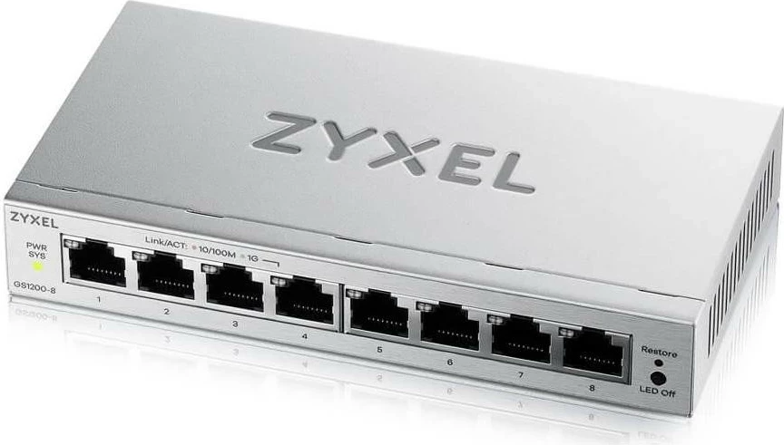 Switch Zyxel GS1200-8V3, 8 porte, Managed