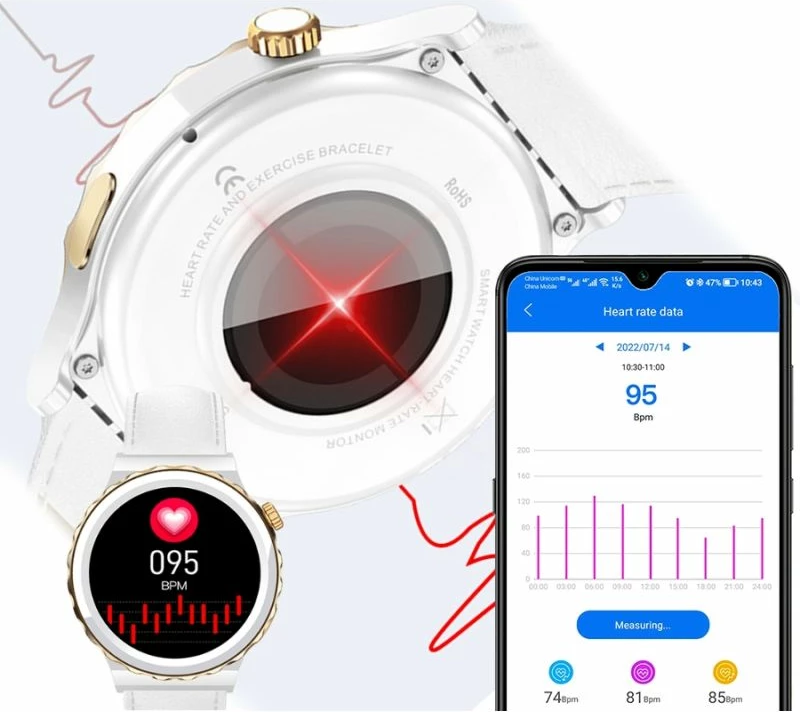 Smartwatch për femra Rubicon, e bardhë