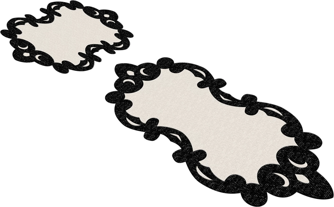 Set tapetesh për banjo (2 copë), Mijölnir, 210Fg41615Sy, e zezë dhe e bardhë
