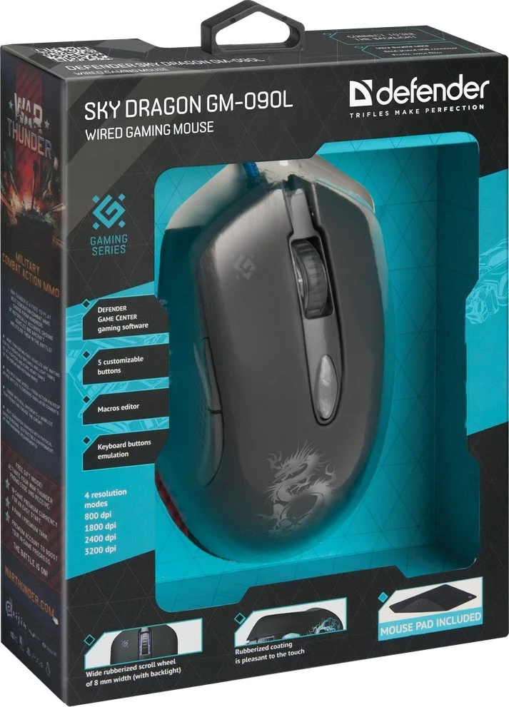 Maus Defender GM-090L, 3200 DPI, i zi