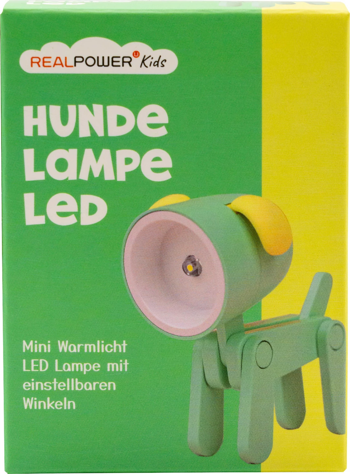Llambë dore LED Ultron RealPower LED-Tier Taschenlampe, me bateri LR41, dizajn qen, e gjelbër