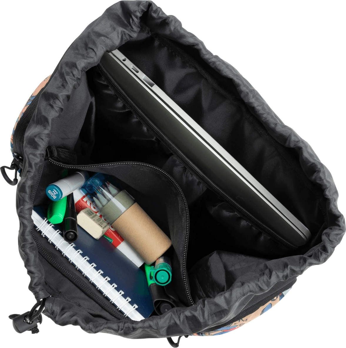 çantë shpine shkollore RIVACASE 5425 Agora 15L waterproof, print “Skaters”, e zezë