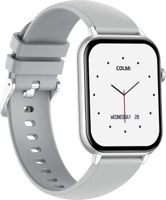 Smartwatch Colmi C28 1.93\" AMOLED, thirrje Bluetooth, AI Da GPT, 230 mAh, argjendtë