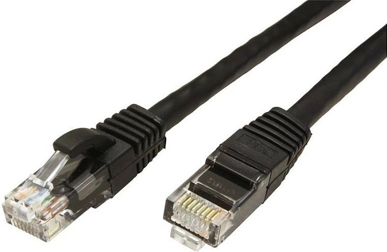Kabllo rrjeti Ethernet VALUE 21.99.1464, Cat6a, 0.3 m, RJ-45 në RJ-45, U/UTP, e zezë