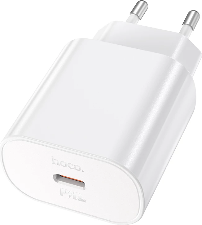Adapter karikimi USB-C HOCO N22 Jetta PD 25W, i bardhë, 1 copë