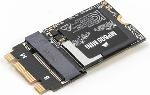 Adapter M.2 DeLOCK Key B+M (mashkull) në M.2 Key M slot (femër), zgjatues, i zi