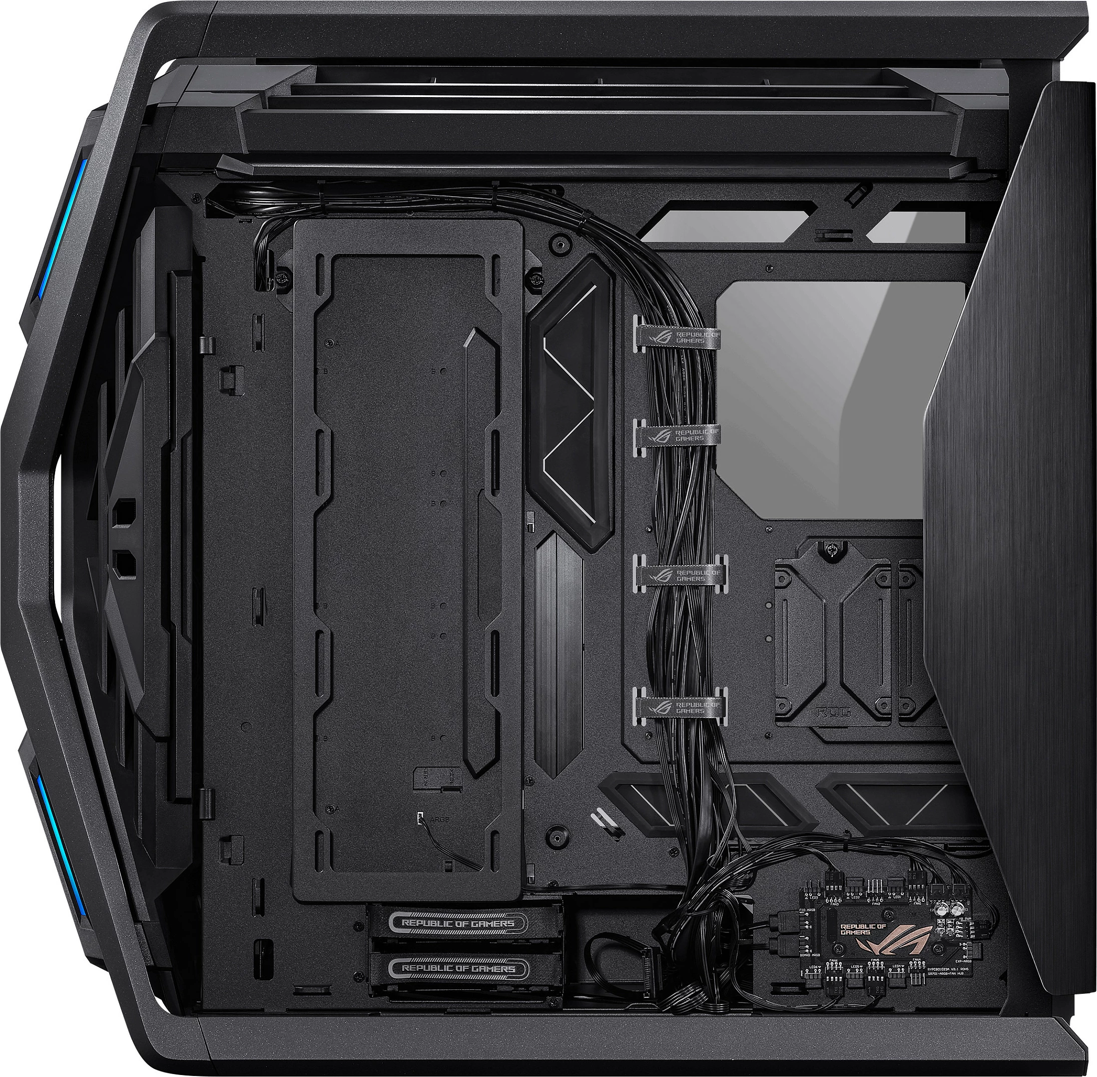 Kasë ASUS ROG Hyperion GR701 BTF Edition, Tower, RGB, xham i temperuar, e zezë/transparent