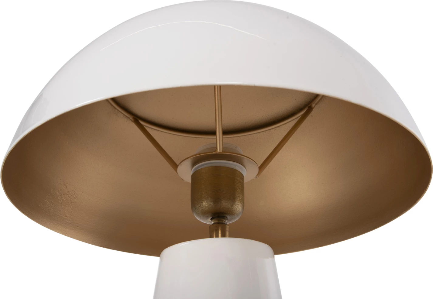 Llambë tavoline SMUSH FH4258.03 metalike, ngjyrë e bardhë, kapak rrotullues, Φ32,5x69H cm