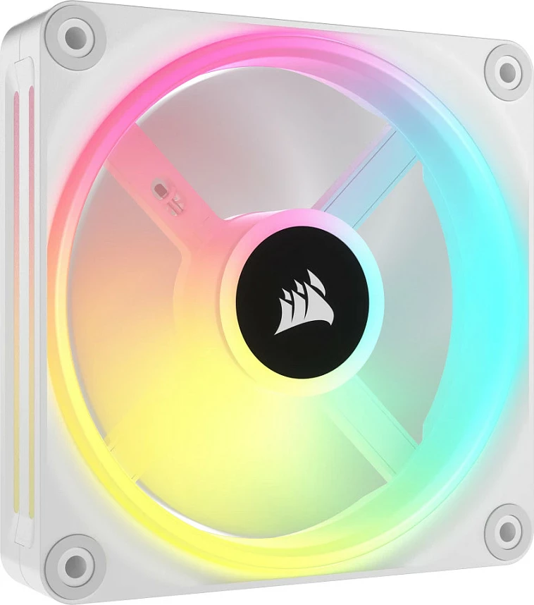 Ventilator për kasë Corsair iCUE LINK QX120 RGB Starter Kit, 120mm, 3 copë, i bardhë