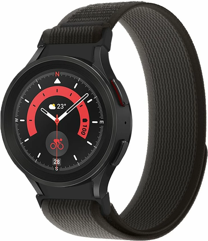 Rrip najloni për smartwatch Tech-Protect për Samsung Galaxy Watch 4/5/5 Pro/6/7/FE, zi me portokalli