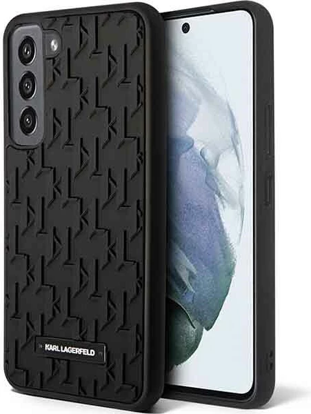 Mbështjellës telefon, Karl Lagerfeld, 3D Monogram KLHCS23SRUPKLPK hardcase, për Samsung Galaxy S23 (S911), PC/Silikon, zi