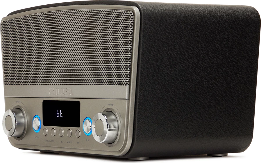 Altoparlant/radio retro Aiwa BSTU-750BK 50W Bluetooth 5.0 FM USB HDMI ARC/CEC optik RCA, i zi