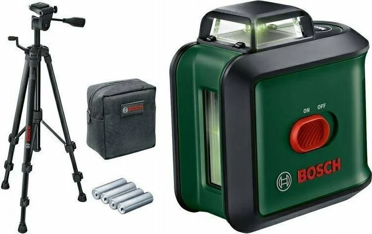 Laser nivelues Bosch UniversalLevel 360, rreze 24 m, set me tripod TT150UNI, gjelbër/zi
