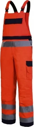 Pantallona pune hi-vis LAHTI PRO L4110601, S, me rripa dhe shirita reflektues, portokalli
