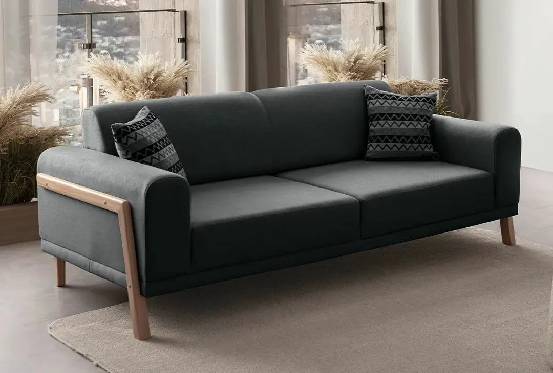 Divan treshe Atelier del Sofa, ngjyrë latte-antracit