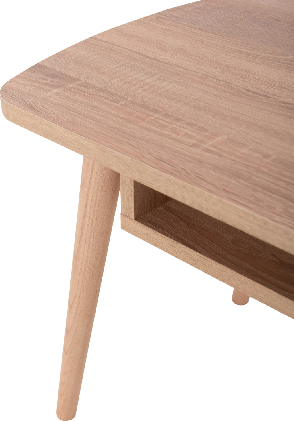 Tavolinë kafeje SLIVEN FH18178.03, melaminë Sonama, këmbë ngjyrë natyrale, 90x50x47.5 cm