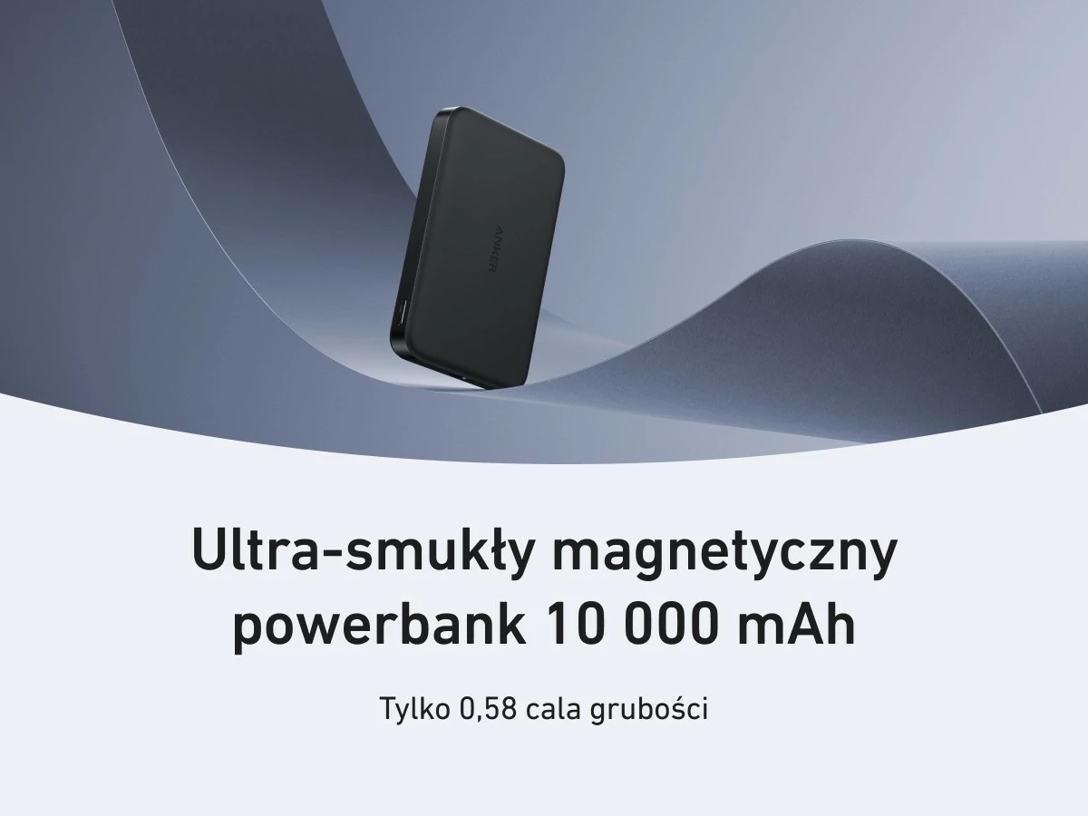 Powerbank me valë Anker MagGo A1664H11, 10000mAh, USB-C, iPhone 12–15, e zezë