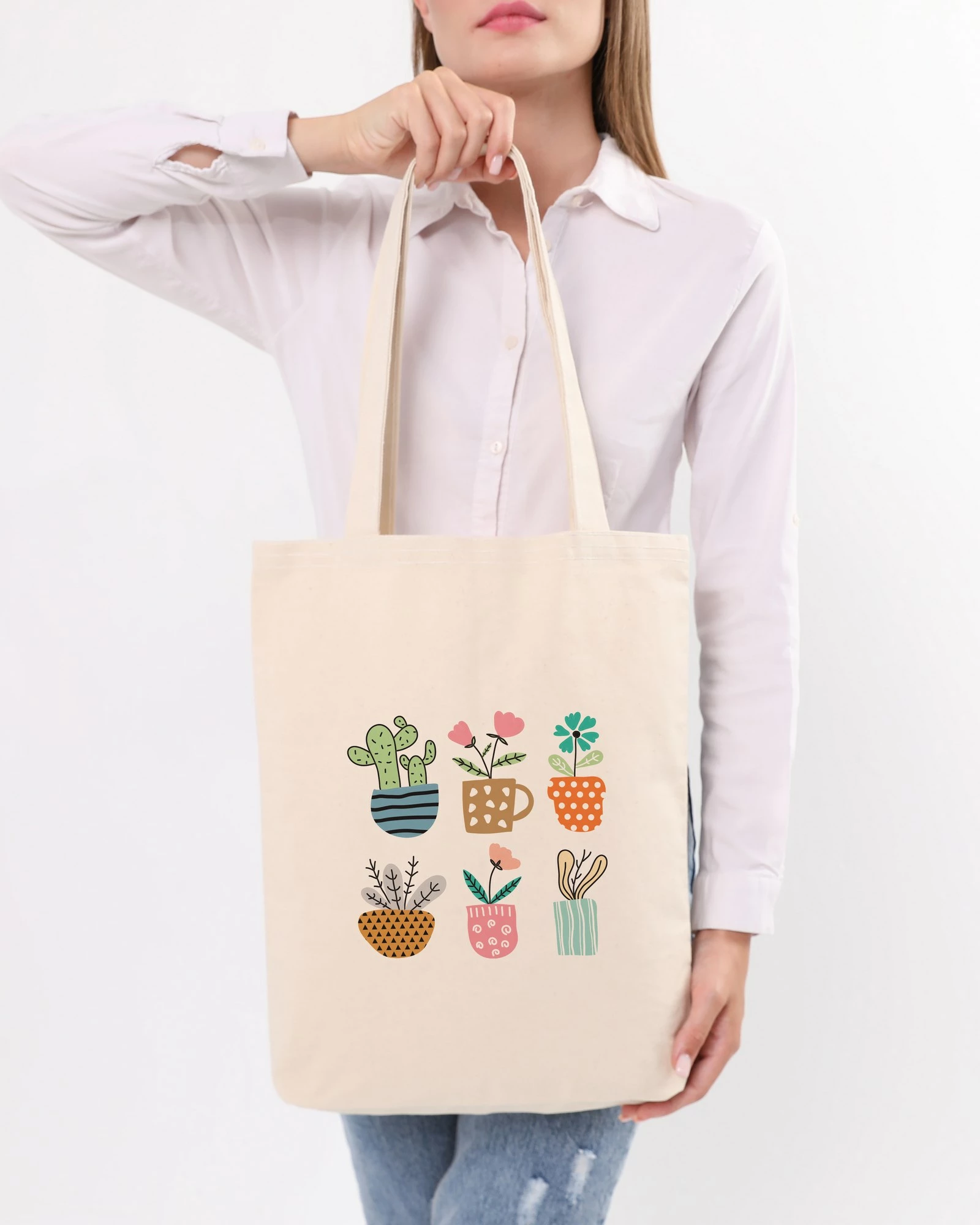 Çantë tote Zoozie Bags, 0577, ngjyrë krem