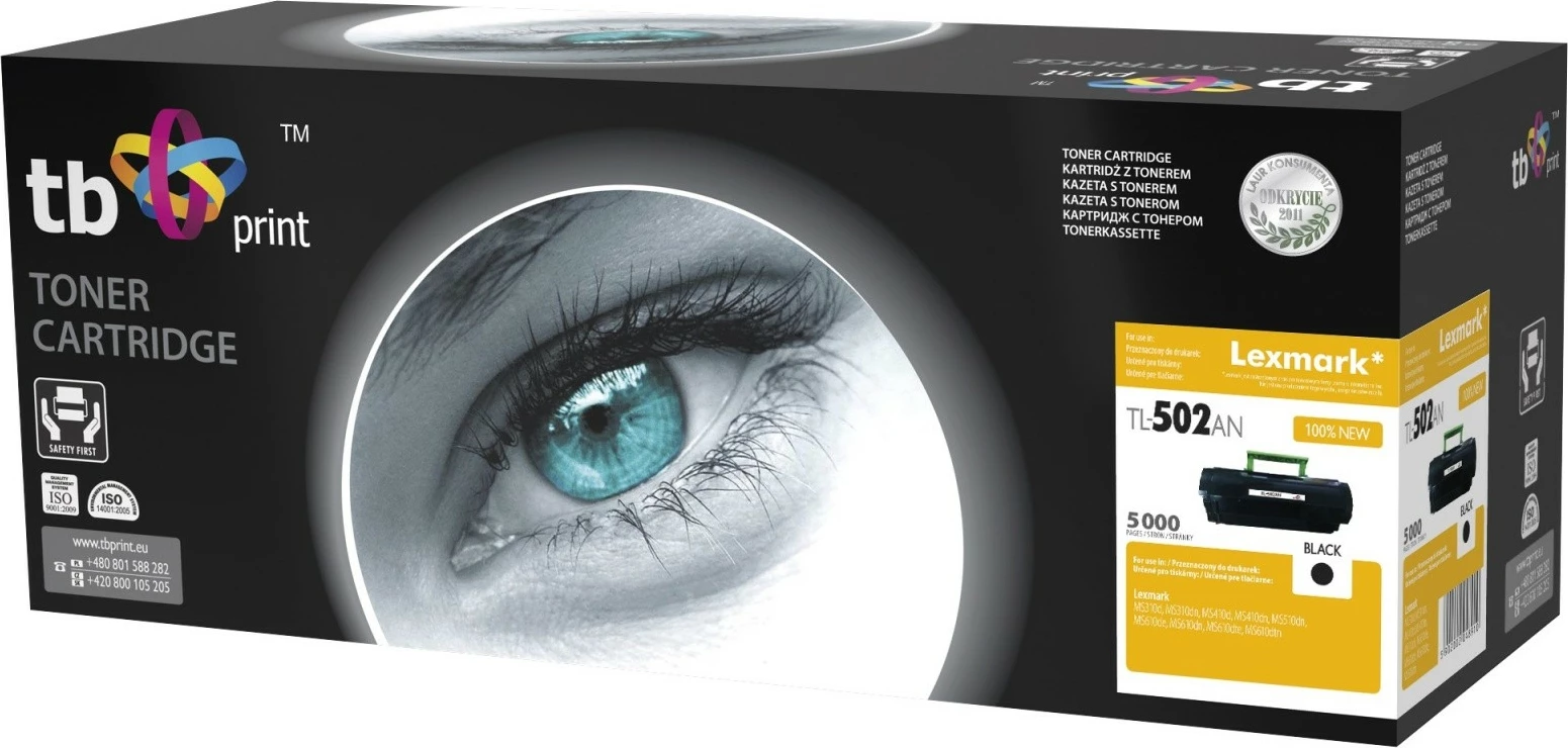 Toner TB Print TL-502AN për Lexmark, 5000 faqe, i zi