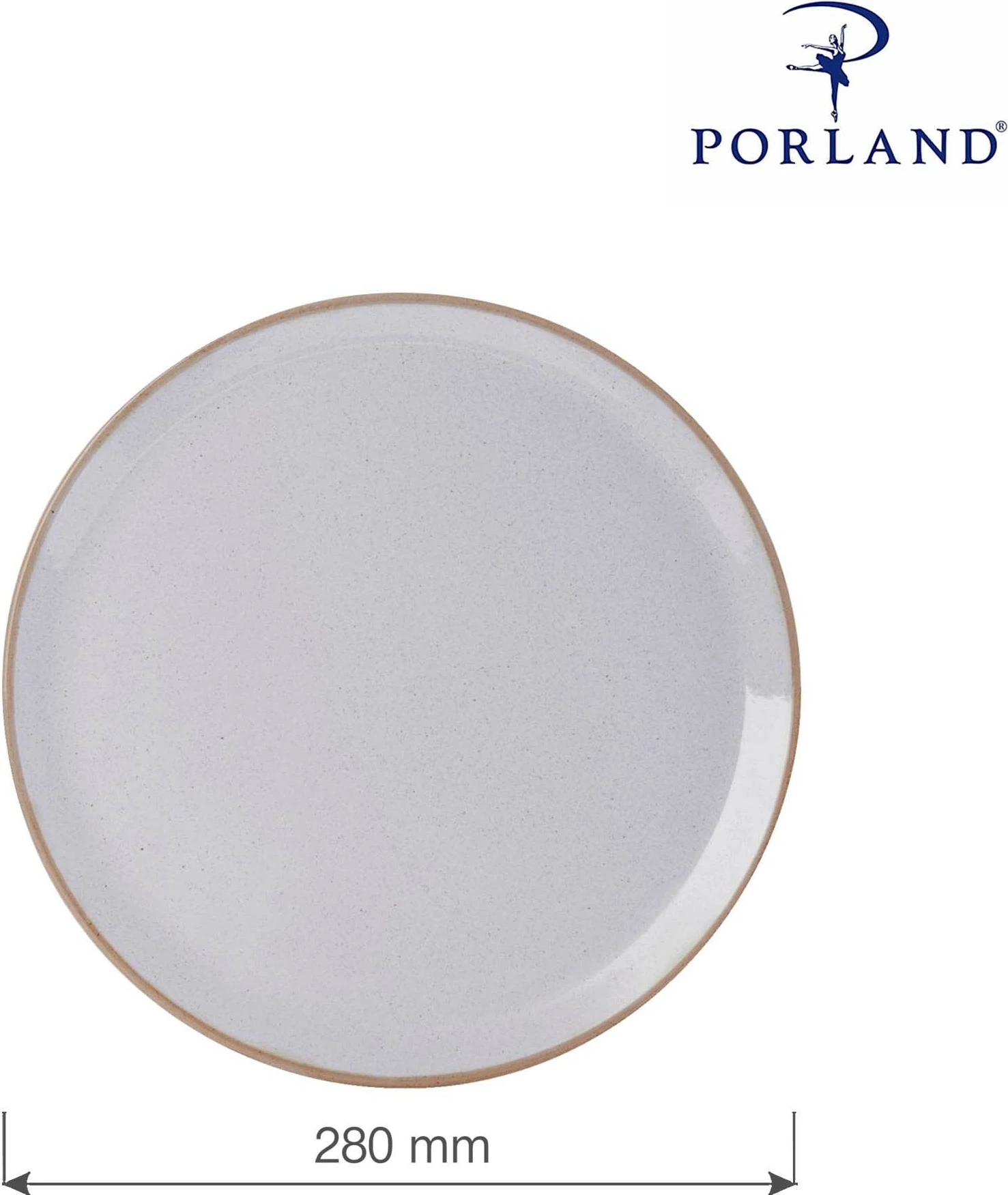 Pjatë pice Porland Seasons Ashen ø280 mm, gri e hapur, set 6 copë