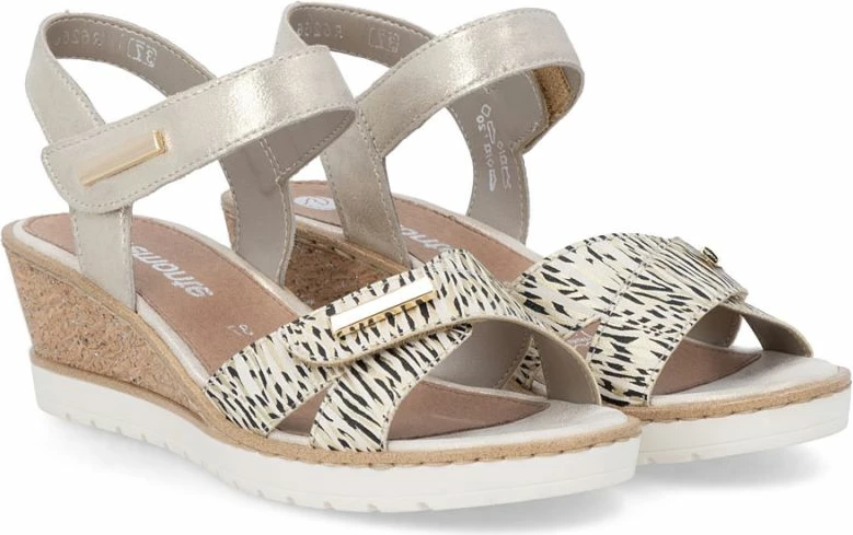 Sandale platforme për femra Remonte R6266-90, të arta