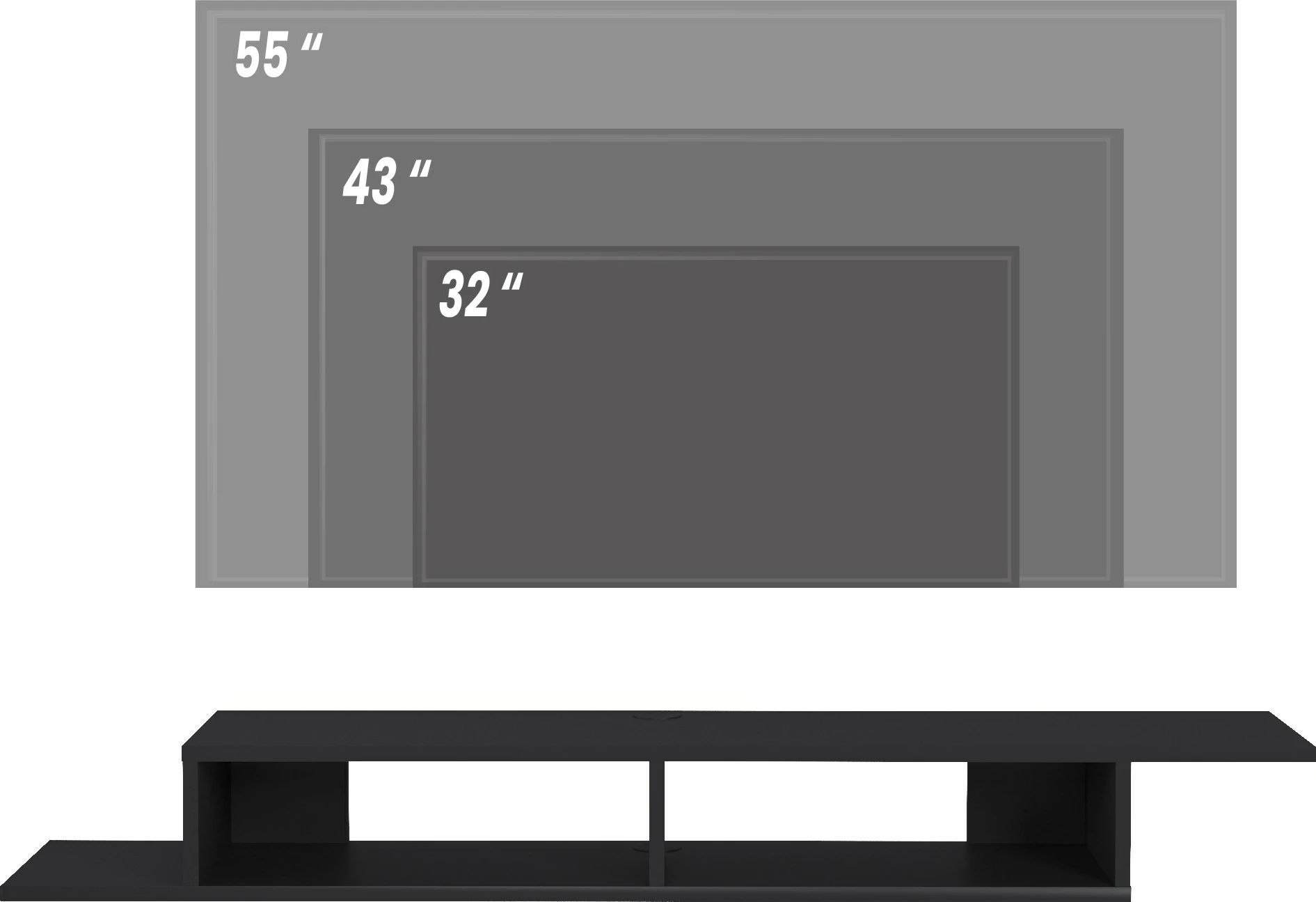 Komodë televizori Skye Decor, e zezë, Numudio