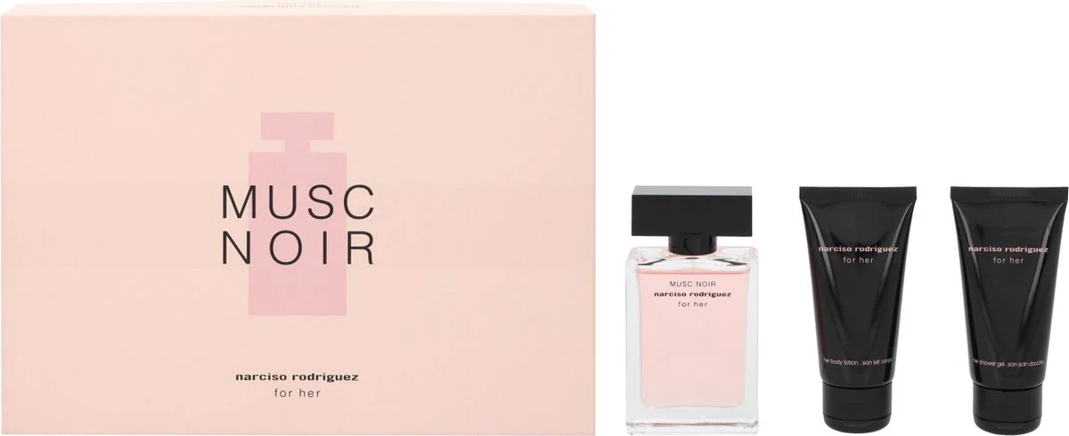 Eau De Parfum Narciso Rodriguez Musc Noir, 50 ml + 50 ml losion + 50 ml xhel dushi