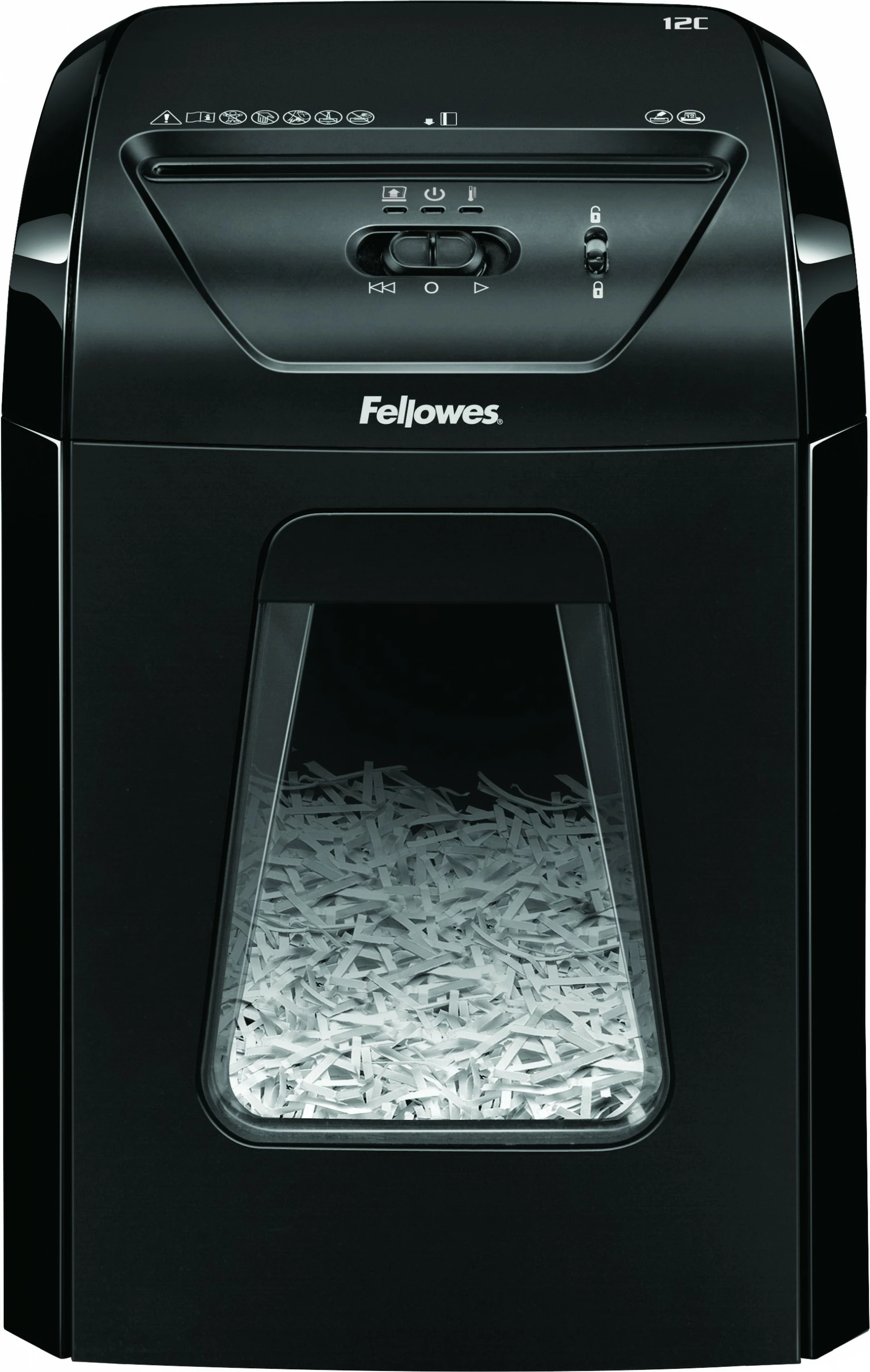 Shredder Fellowes Powershred 12C, Cross shredding, 19 L, 22.5 cm, e zezë