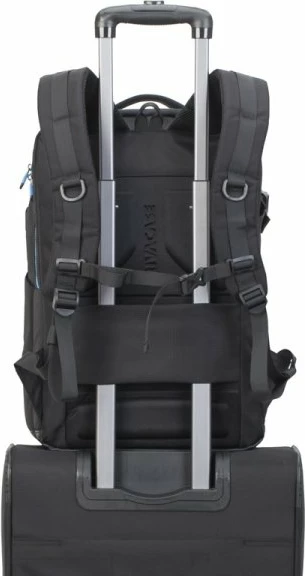 Çantë shpine laptopi RivaCase 7860 Gaming për laptop deri 17.3\", me mbrojtje nga uji, me rain cover, e zezë/kaltër