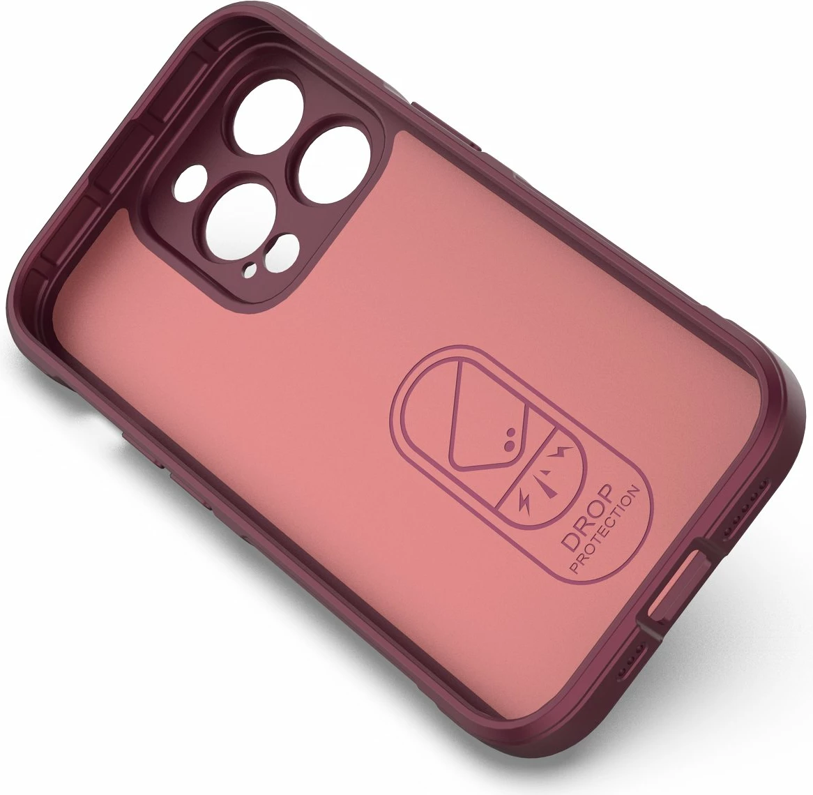 Mbështjellës Hurtel Magic Shield Case për iPhone 14 Pro, elastik, i blinduar, kuq