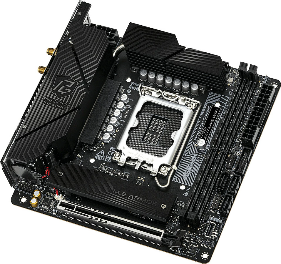 Pllakë amë ASRock B760I Lightning WiFi, Intel, LGA 1700, DDR5, mini ITX