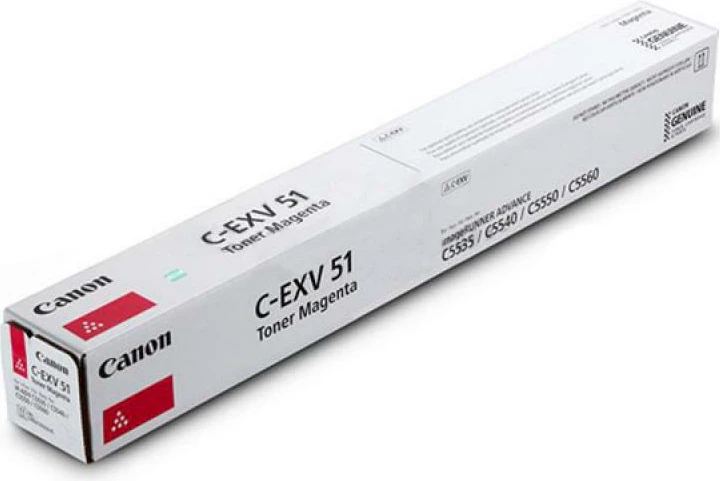 Toner, Canon C-EXV 51L (0486C002), rendiment deri 24,000 faqe, për imageRUNNER ADVANCE C5535/C5540/C5550/C5560, magenta