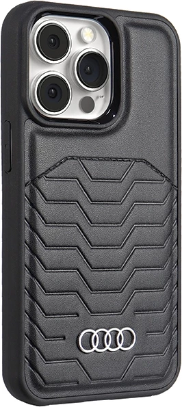 Mbështjellës Audi Synthetic Leather me MagSafe për iPhone 13 Pro / 13, i zi