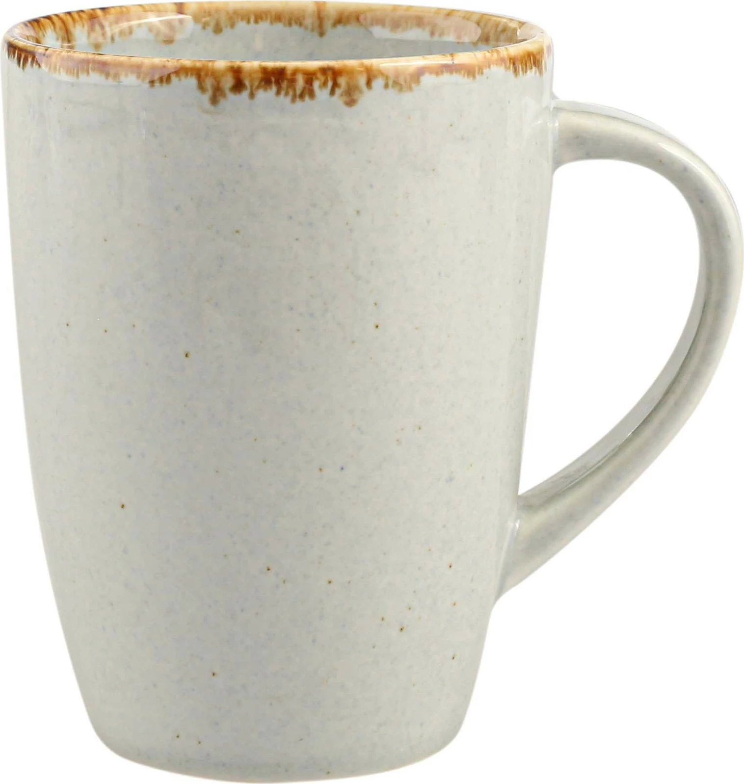 Mug porcelani Porland Seasons Ashen 260 ml, gri, set 6 copë