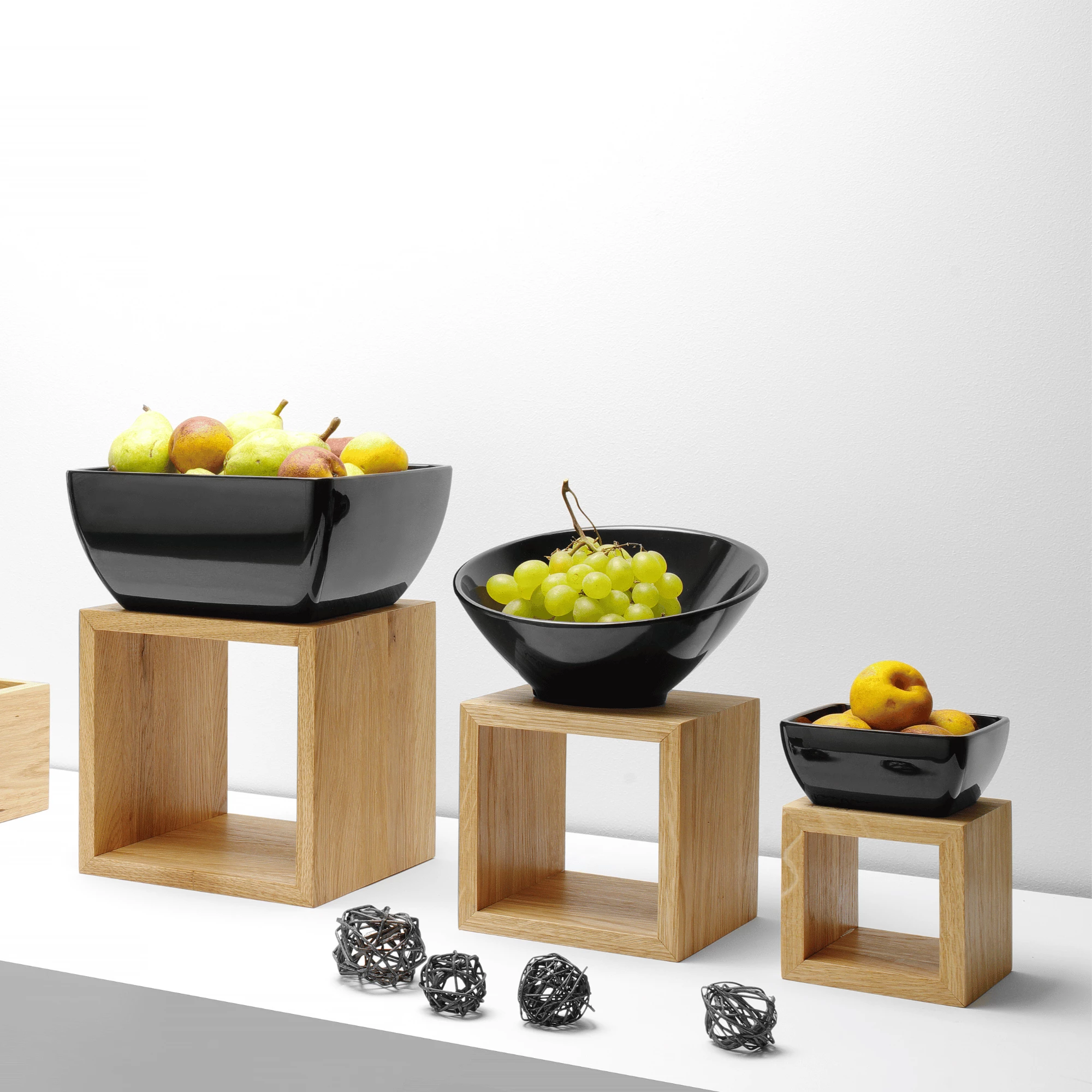 tas katror melamine, Fine Dine, 500 ml, 125x125x65 mm, e zezë