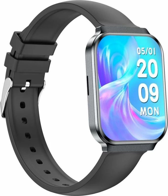 Smartwatch Gravity GT44-5, e zezë, set me rrip dhe byzylyk