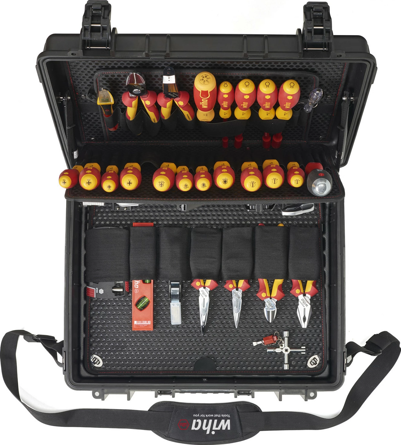 Set veglash Wiha Competence XL, 83 copë, 1/4" bit-holder, kasë e zezë